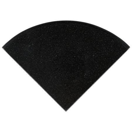 MSI Trim & Accessory Pieces 9" Radius Cornershelf Polished Premium Black Granite