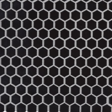 MSI Domino Glossy 1"Hexagon Mosaic Tile Retro Nero