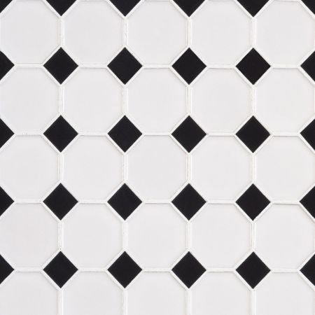 MSI Domino Glossy Octagon Tile Retro Bianco