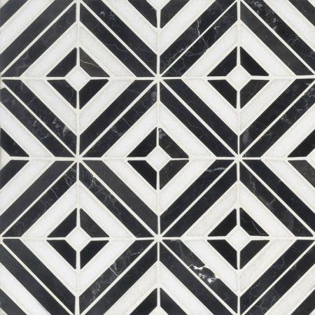 MSI Geometric Pattern Geometric Tile Rhombix Nero