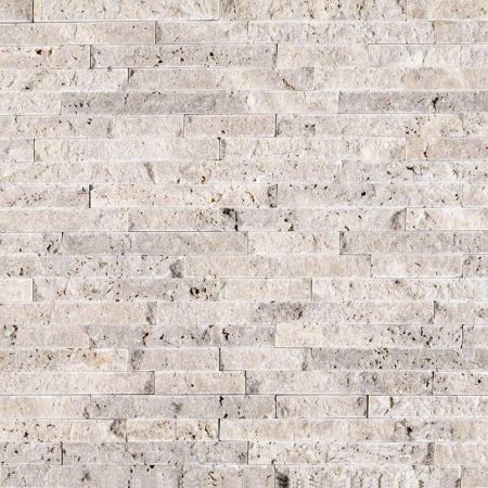 MSI Splitface Wall Tile Mini Stacked Stone Silver Travertine