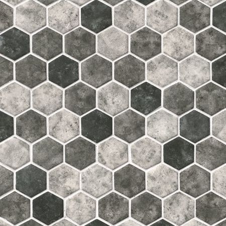 MSI Revaso Recycled Glass Hexagon Mosaic Tile Urban Tapestry