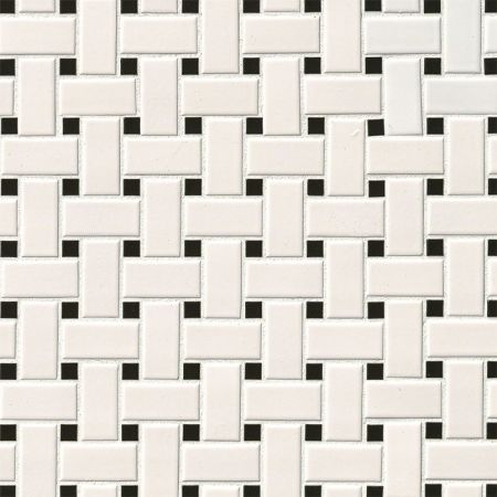 MSI Domino Basketweave Tile White & Black