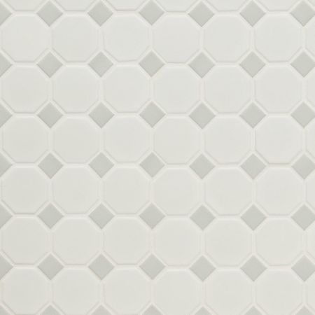 MSI Domino Matte Octagon Tile White And Gray