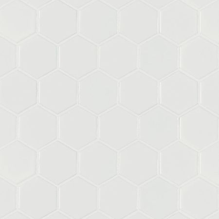 MSI Domino 2"Hexagon Mosaic Tile White Matte