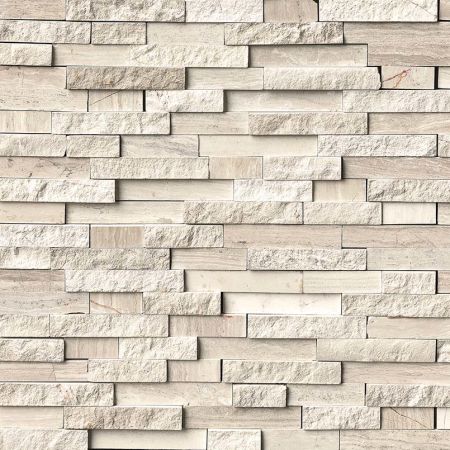 MSI Stacked Stone Subway Tile 4x16 White