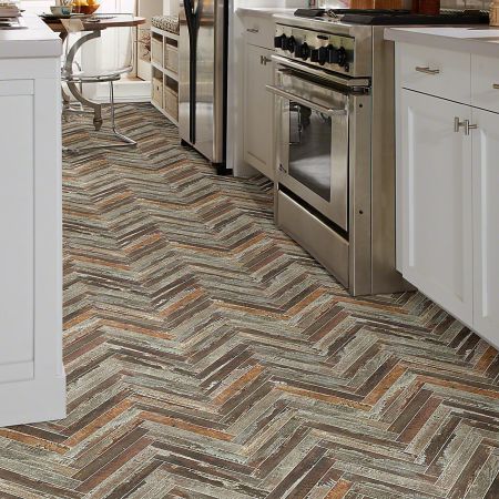 Shaw Floors Ceramic Solutions Fusion Herringbone Mosaic Iron
