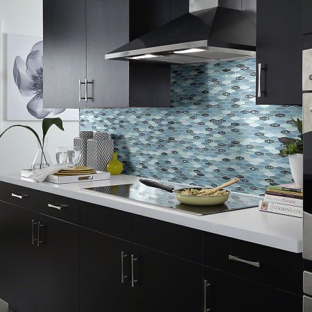 Shaw Floors Ceramic Solutions Molten Stretch Hexagon Glass Santorini
