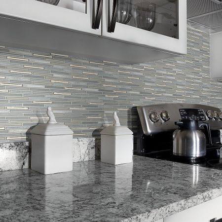 Shaw Floors Ceramic Solutions Molten Linear Glass Pewter