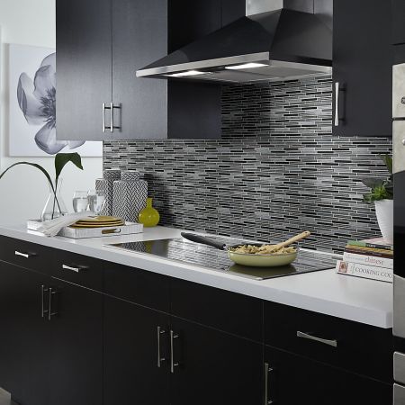Shaw Floors Ceramic Solutions Molten Linear Glass Obsidian