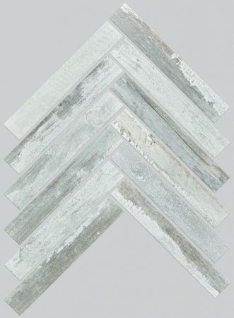 Shaw Floors Ceramic Solutions Fusion Herringbone Mosaic Titanium