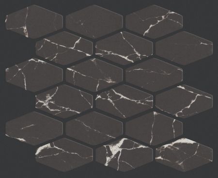 Shaw Floors Ceramic Solutions Dreamscape Elongated Hex Nero Marquina
