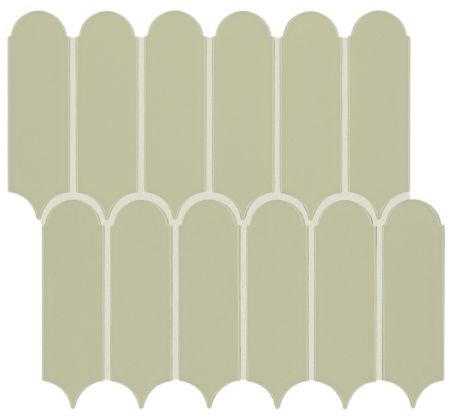 Shaw Floors Ceramic Solutions Inverse Aspect Elongated Fan Classic Mint