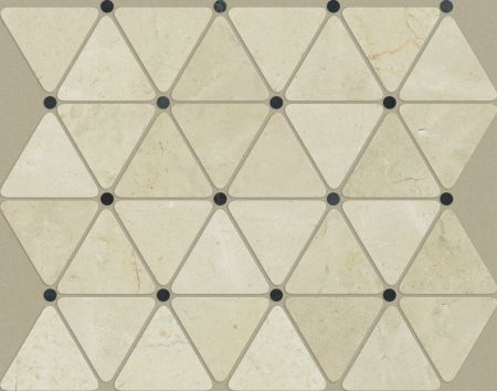 Shaw Floors Ceramic Solutions Chateau Triangle W/Dot Crema Marfil