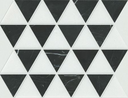 Shaw Floors Ceramic Solutions Chateau Triangle Mix Thassos/Bianco