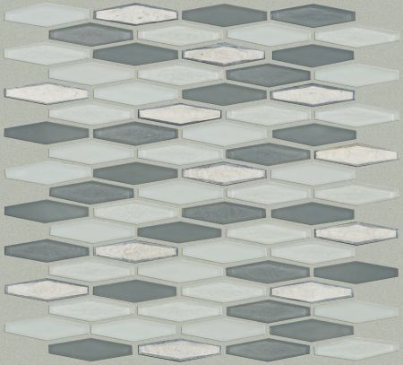 Shaw Floors Ceramic Solutions Molten Stretch Hexagon Glass Nickel
