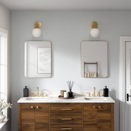 Emser Elegan Calacata Matte Penny Mosaic