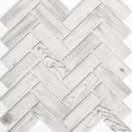 Emser Echo White Herringbone