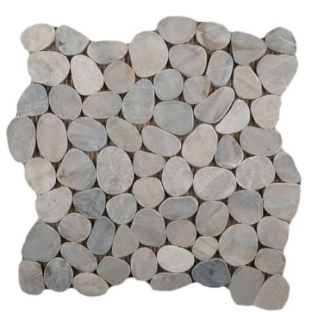 Emser Venetian Pebbles Silver 12" X 12" Flat Pebbles
