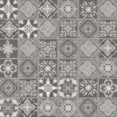 MSI Encaustic Pattern Porcelain Wall Tile Anya Charcoal