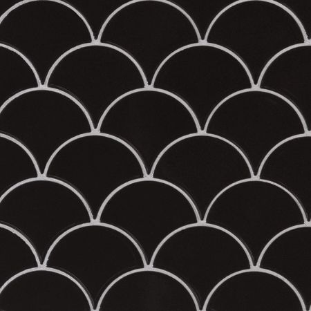 MSI Specialty Shapes Wall Tile Scallop Tile Retro Nero