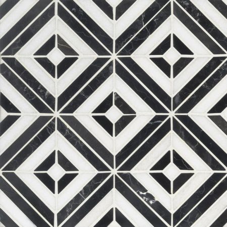 MSI Geometric Pattern Geometric Tile Rhombix Nero