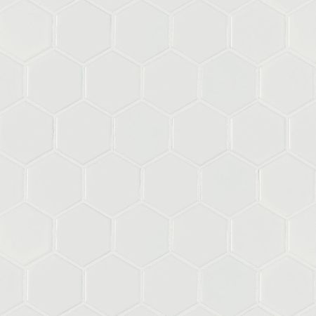 MSI Domino 2"Hexagon Mosaic Tile White Matte