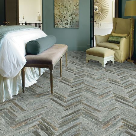 Shaw Floors Ceramic Solutions Fusion Herringbone Mosaic Steel
