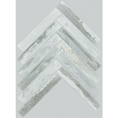 Shaw Floors Ceramic Solutions Fusion Herringbone Mosaic Titanium