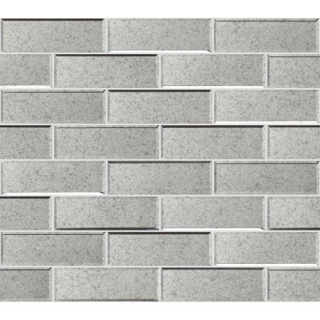 Shaw Floors Ceramic Solutions LUCERNE 3X9 BEVELED MIRROR TILE Antique Silver