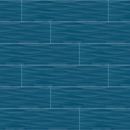 Shaw Floors Ceramic Solutions Lane Ave Wave 4x16 Deep Sea