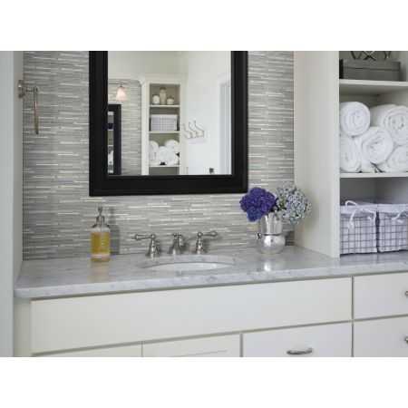 Shaw Floors Ceramic Solutions Molten Linear Glass Pewter