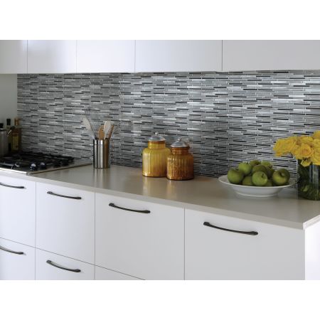 Shaw Floors Ceramic Solutions Molten Linear Glass Obsidian