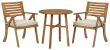 Vallerie – Brown – Chairs W/Cush/Table Set (Set of 3) P305-050
