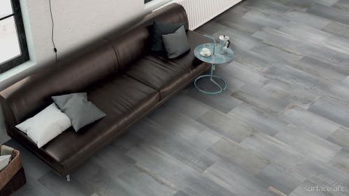 Surface Art Radiate Rustic Metallic Silver TSGVMRADSI2448
