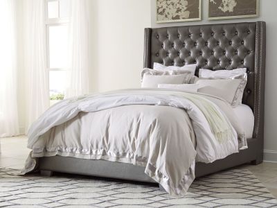 Coralayne – Gray – Queen Upholstered Bed B650/77/74