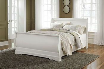 Anarasia – White – Queen Sleigh Footboard B129-74
