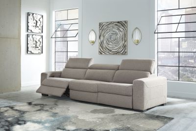 Mabton – Gray – Power Reclining Sofa 3 Pc Sectional 77005/58/46/62