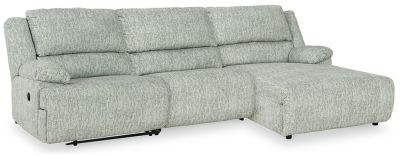 Mcclelland – Gray – 3-Piece Reclining Sectional With Raf Press Back Chaise 29302S2