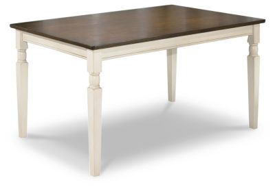 Whitesburg – Brown / Cottage White – Rectangular Dining Room Table D583-25