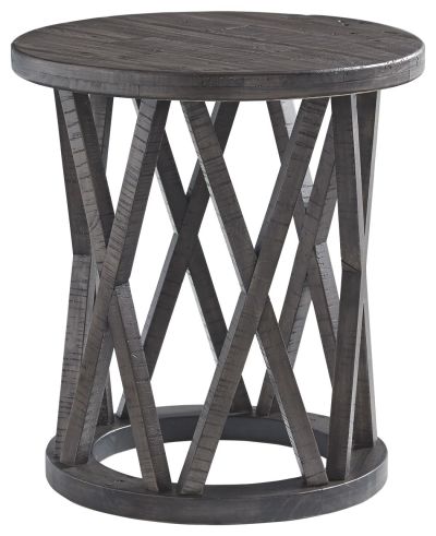 Sharzane – Grayish Brown – Round End Table T711-6