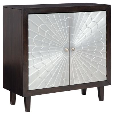 Ronlen – Brown / Silver Finish – Accent Cabinet A4000175