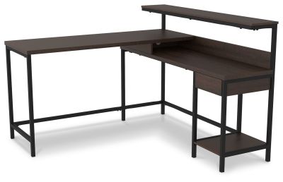 Camiburg – Warm Brown – L-desk With Storage H283-24