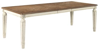 Realyn – Chipped White – Rectangular Dining Room Extension Table D743-45