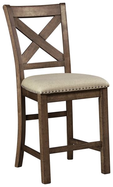 Moriville – Beige – Upholstered Barstool (Set of 2) D631-124