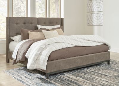 Wittland – Brown – California King Upholstered Panel Bed B374/58/95