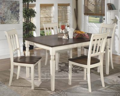 Whitesburg – White – 5 Pc. – Dining Room Table, 4 Side Chairs D583/25/02(4)