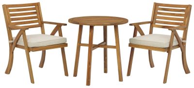 Vallerie – Brown – Chairs W/Cush/Table Set (Set of 3) P305-050