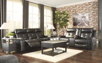 Kempten – Black – 2 Pc. – Reclining Sofa, Loveseat 82105/88/94