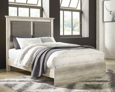 Cambeck – Whitewash – Queen Upholstered Panel Bed B192/157/54/96